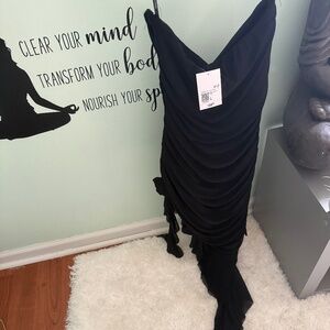 Brand new strapless midi dressy black dress